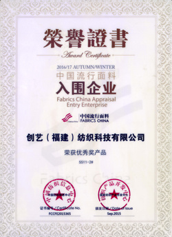 Chuangyi's Fabric Awards